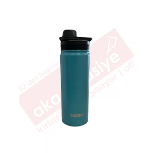 3E Grup - Noki 540 Ml Vidalı Kapak Taşıma Kulplu Çelik Matara Mavi T-0126-130