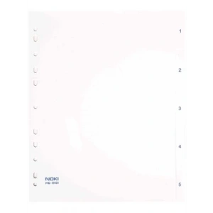 3E Grup - Noki A4+ 1-5 Rakamlı Seperatör Beyaz 59005