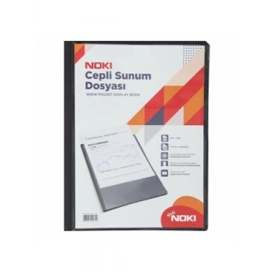 3E Grup - Noki A4 Cepli Sunum Dosyası 40 Lı 64140n Siyah