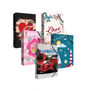 3E Grup - Noki Kutu Klasör Lastikli Desenli 3201dl