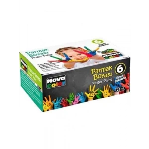 3E Grup - Nova Color 25 Ml Parmak Boyası 6 Renk Nc-138