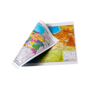 3E Grup - Odak 35x50 Türkiye Siyasi-fiziki Çift Taraflı Harita