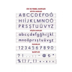 3E Grup - Odak 50x70 Dik ve Temel Harfler Çıtalı