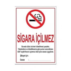 3E Grup - Odak 50x70 Sigara İçilmez Levhası