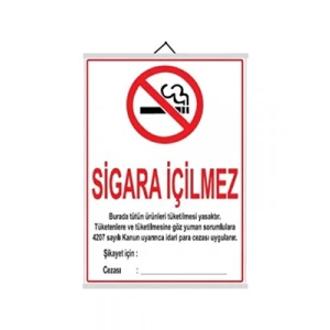 3E Grup - Odak 50x70 Sigara İçilmez Levhası Çıtalı