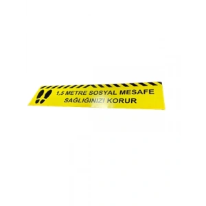 3E Grup - Odak 67x15 Cm Sosyal Mesafe Uyarı Etiketi