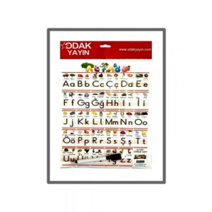 3E Grup - Odak A4 Türkçe Alfabe Kartı 10 Lu 777-019