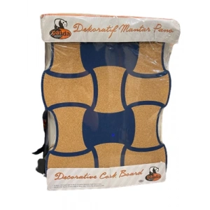 3E Grup - Panda 39x24 Dekoratif Mantar Pano Zebra Desen 6lı Pan139