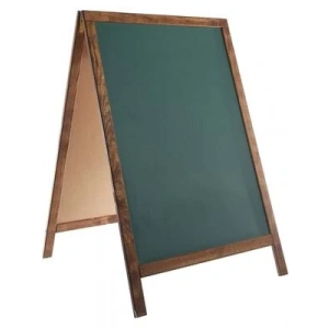 3E Grup - Panda 60x85 Lüks Ahşap Ayaklı Çatı Tipi Yazı Tahtası Yeşil Pan371