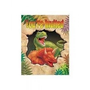 3E Grup - Parti Dünyası Dinozor Davetiye+zarf 8 Li