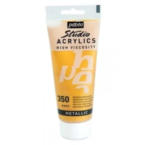 3E Grup - Pebeo 100 Ml Akrilik Boya Yüksek Yoğunluklu Altın 350