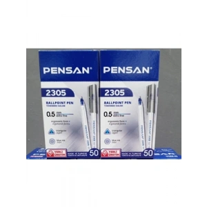 3E Grup - Pensan 0.5 Üçgen Tükenmez Kalem Mavi 2305