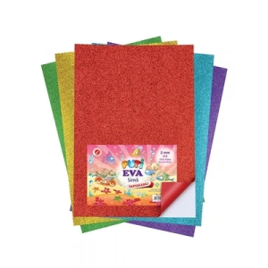 3E Grup - Puti A4 2 Mm Eva Simli Yapışkanlı Karışık Renk 10lu 1147