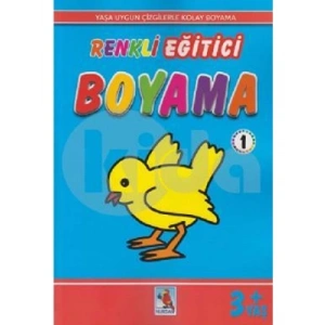 3E Grup - Renkli Eğitici Boyama 1 (+3 Yaş) - Nurdan Yayınları