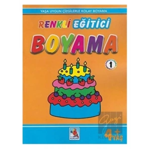 3E Grup - Renkli Eğitici Boyama 1 (+4 Yaş) - Nurdan Yayınları
