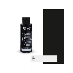 3E Grup - Rich 120 Cc Master Akrilik Boya Siyah 120-230