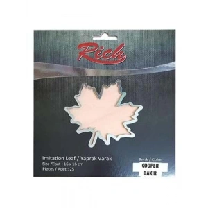 3E Grup - Rich 16x16 Cm Yaprak Varak Bakır 25 Yp