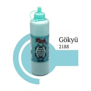 3E Grup - Rich 500 Cc Multı Surface Akrilik Boya 2188 Gökyüzü Mavisi