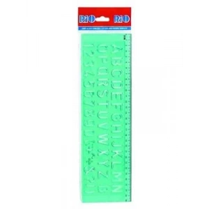 3E Grup - Rio 30 Cm Harf ve Sayı Yazı Şablonu Cetvelli 00806