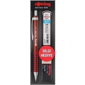 3E Grup - Rotring Tikky Retro Set 0.7 Versatil+min+silgi Kırmızı Ro-rk07