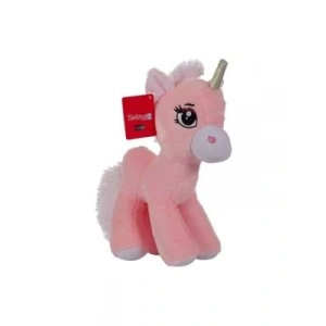 3E Grup - Selay 30 Cm Peluş Ayakta At Pembe 1857