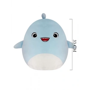 3E Grup - Selay 33 Cm Peluş Shark Yastık Mavi 2071