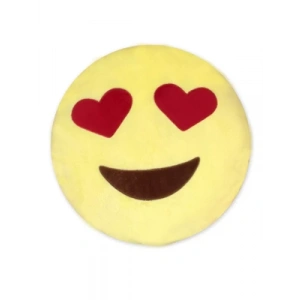 3E Grup - Selay 35 Cm Peluş Kalpli Göz Yastık Sarı 1141