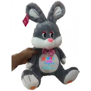 3E Grup - Selay 40 Cm Peluş Oturan Tavşan Gri 1261