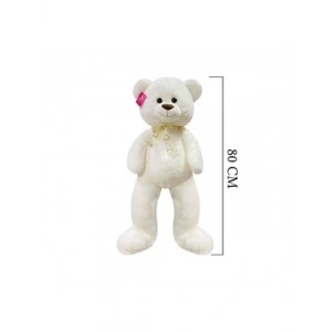 3E Grup - Selay 80 Cm Peluş Puffy Salaş Ayıcık Beyaz 1191