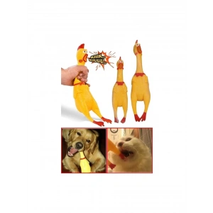 3E Grup - Sesli Horoz Eğlenceli Köpek ve Kediler İçin Sesli Öten Horoz Oyuncak 15 cm