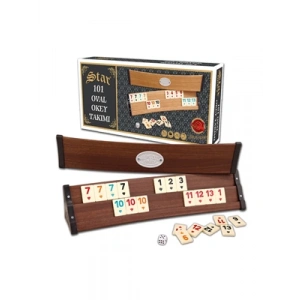 3E Grup - Star 101 Oval Ahşap Görünümlü Okey Takımı 1010631