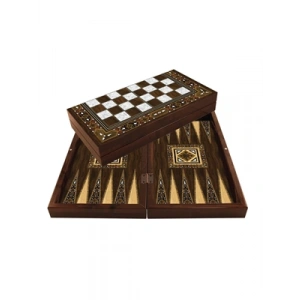 3E Grup - Star Parlak Profil Antik Mozaik Sedef Tavla Takımı 1021774