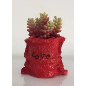3E Grup - Sükseli Teraryum Objesi Love Saksı A446