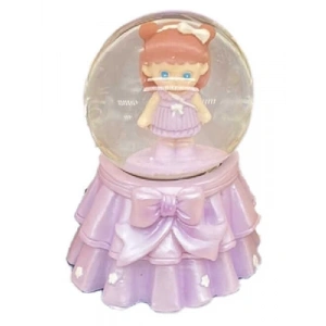 3E Grup - Taros Kar Küresi Küçük Boy Işıklı Fiyonklu Kız 6478