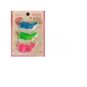 3E Grup - Taros Silikon Kalem Tutacağı 3lü Balık Şekilli 3356