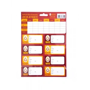3E Grup - Timon Galatasaray Ders Programlı Okul Etiketi 3 Lü 463643