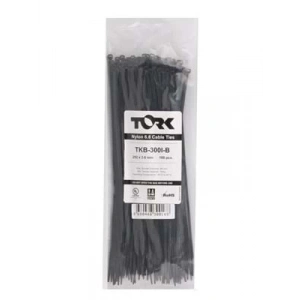 3E Grup - Tork Tkb-300ı-b 3.6x292 100lü Siyah Kablo Bağı