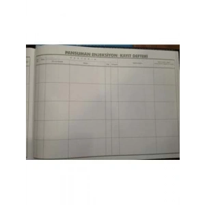 3E Grup - Turkuaz Pansuman Enjeksiyon Kayıt Defteri 400yp