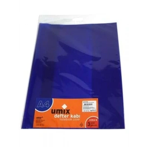 3E Grup - Umix A4 Hazır Kitap Kabı Mavi Bantlı 3 Lü 1915