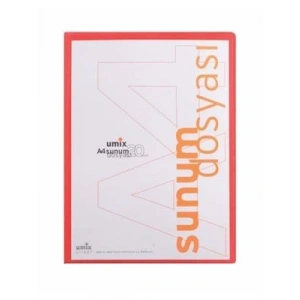 3E Grup - Umix A4 Standart Sunum Dos.20 Li Kırmızı