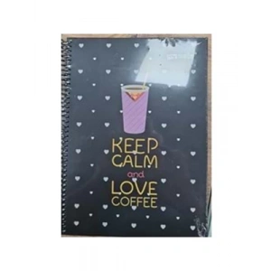 3E Grup - Umur Mynote Coffee 18.5x25.5 Cm Sert Kapak Spiralli Defter Çizgili 100 Yp Coffee-100-ç