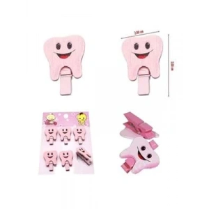 3E Grup - Unıversal Figürlü Ahşap Mandal 6 Lı