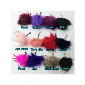 3E Grup - Universal Lüks Ponpon Anahtarlık M. Renkler