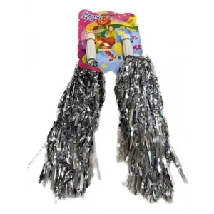 3E Grup - Vagon Ponpon Metalik Gümüş 2li 4095