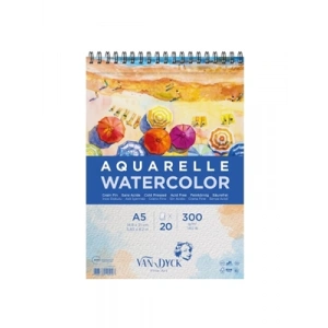 3E Grup - Van Dyck A5 230 Gr 20sy Akvarin Spiralli Çok Amaçlı Çizim Bloğu Vd420512