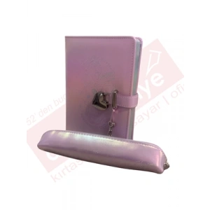 3E Grup - Victorias Journals 13x18 Kuromi Hush Hush Kilitli Çiz.defter 160yp+kalemlik 525-1975