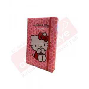 3E Grup - Victorias Journals A5 Hello Kitty Vegan Deri Lastikli Nakışlı Günlük 192 Sayfa 525-2090