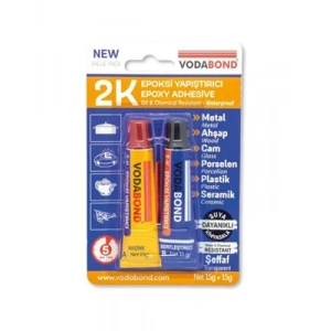 3E Grup - Vodabond 15 Gr+15 Gr 2k Rapid Epoksi Yapıştırıcı Şeffaf 47045