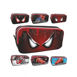 3E Grup - Yıldız Çift Gözlü Kalem Çantası (erkek Çocuk İçin) 10725