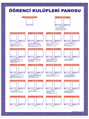 Odak 50x70 Öğrenci Kulüpleri Çıtalı